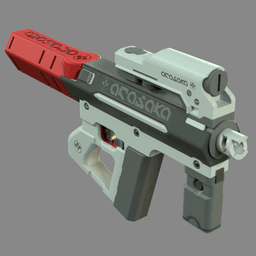 Shingen Mark V - Modular Pistol (Cyberpunk 2077 Inspired 3D Model) 3d model
