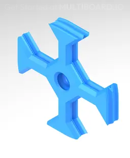 Square Plate Divider Twist Lock 3d model