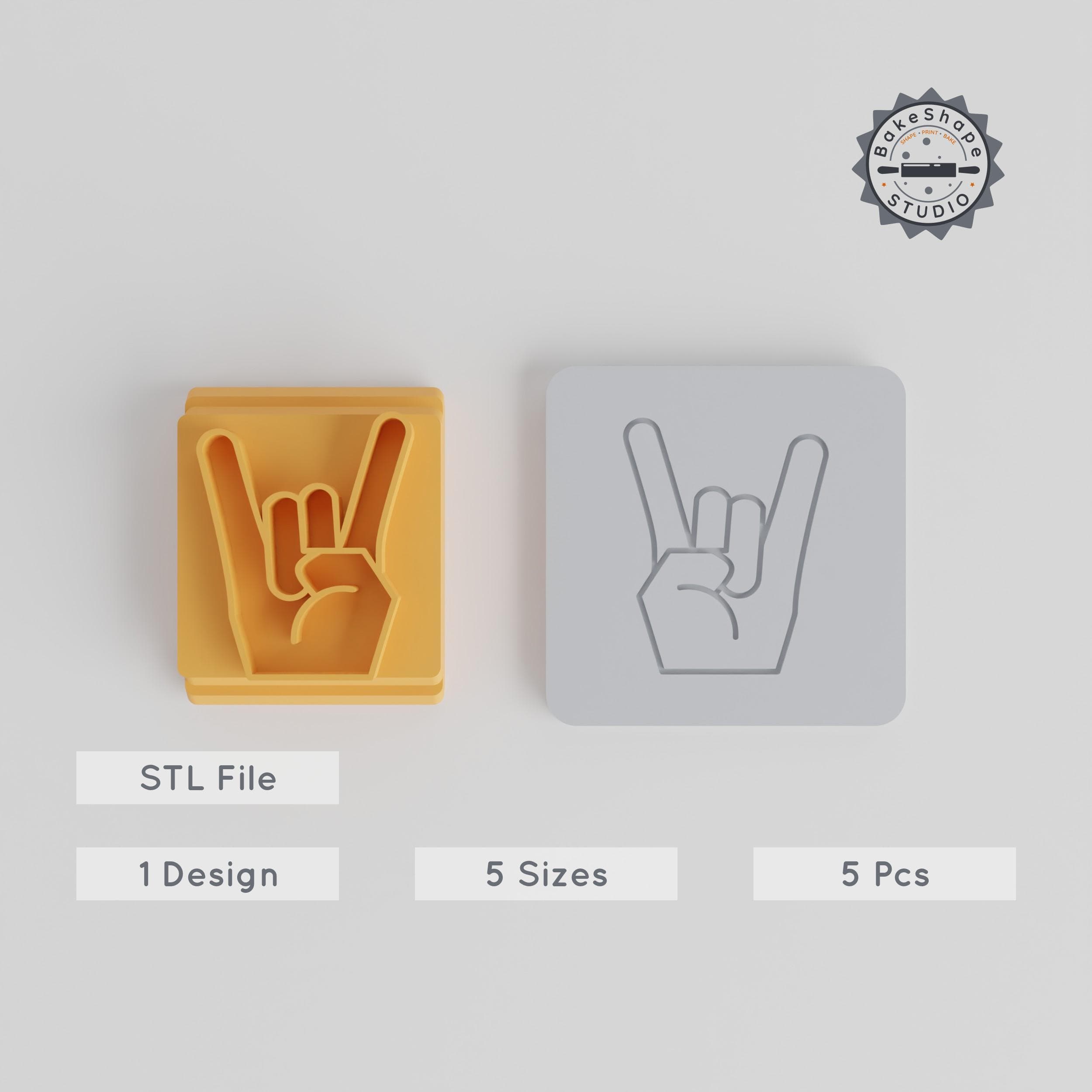 Hand Stamp Tile Set, 5 Sizes, Perfect for Clay, Cookies & Fondant PRODUCT_1907 3d model