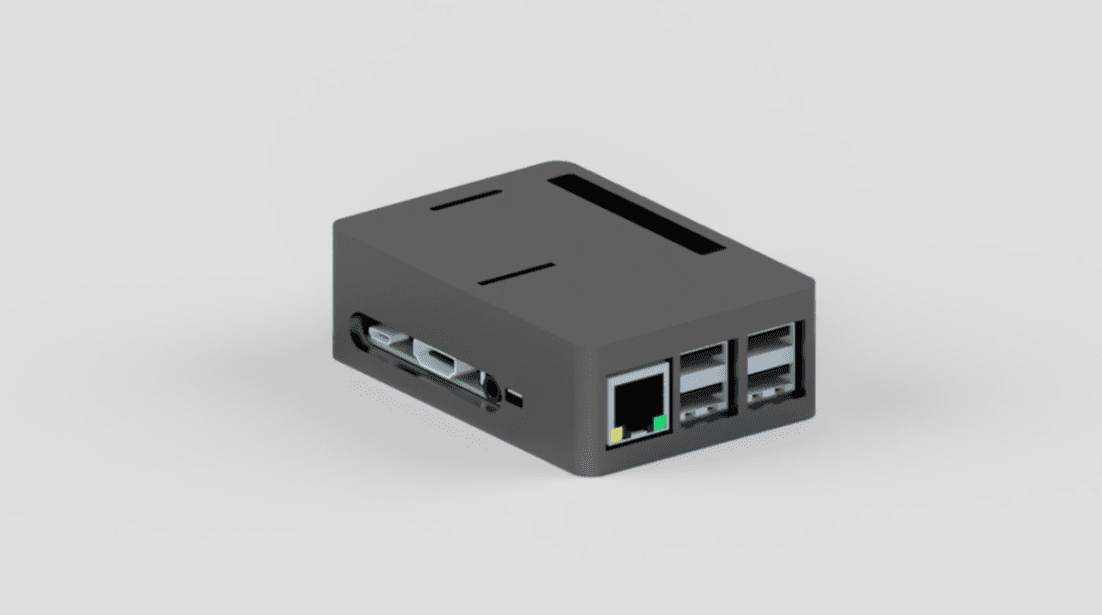 Raspberry Pi 2B,3B case with GPIO slots 3d model