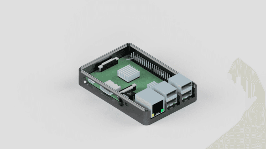 Raspberry Pi 2B,3B case with GPIO slots 3d model