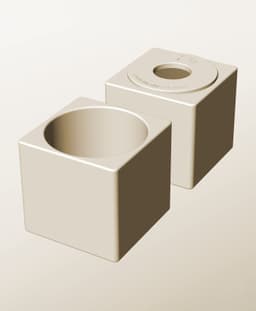 CS96-100-P Stackable pierced bin box module for creative decor 3d model