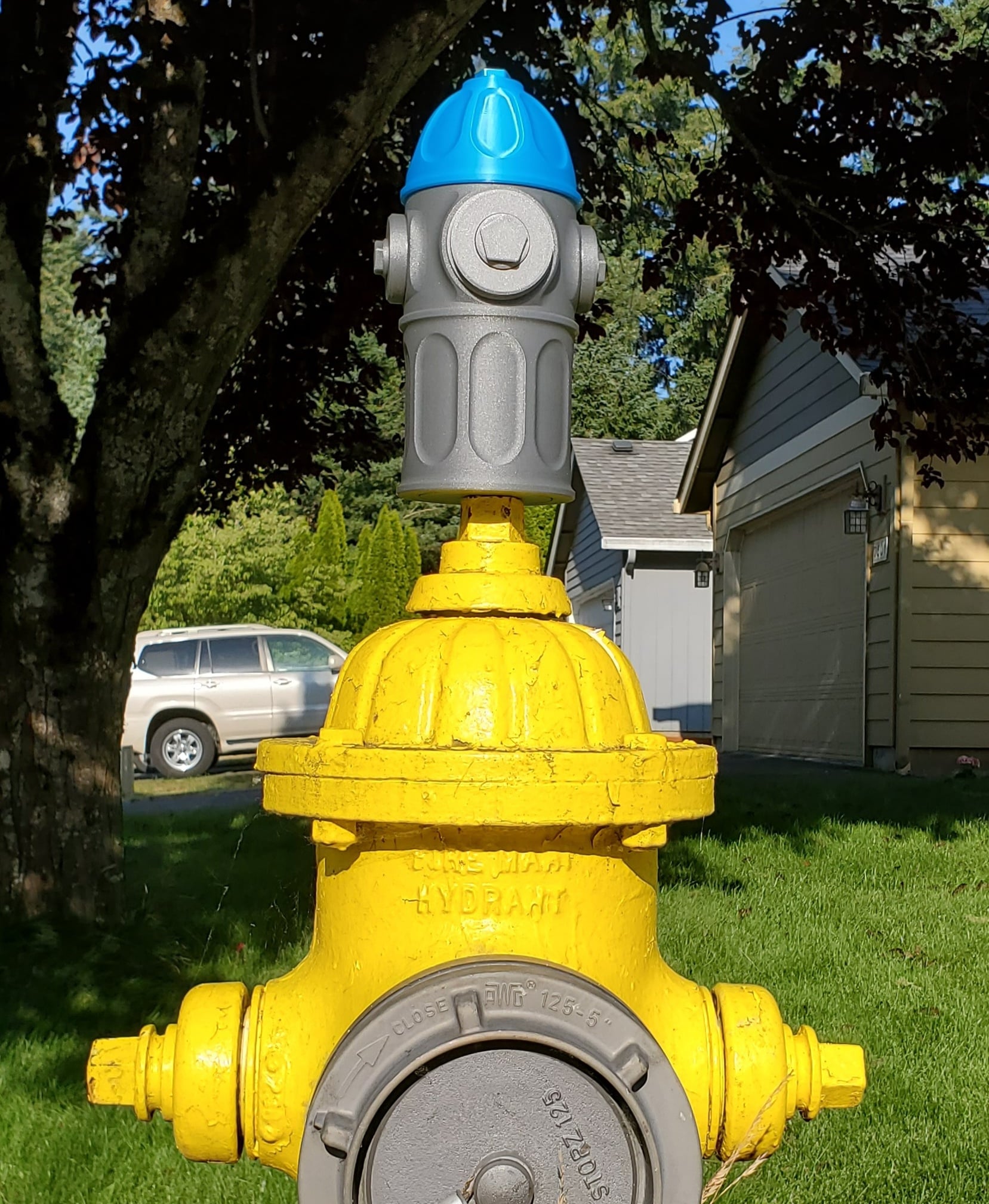 Blue for max gallons per minute