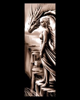 The Dragon Queen and her Minion Dragon - Set of bookmarks 3d model
