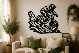 Mountain Bike Downhill 2D Wall Art.stl 3d model