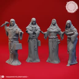 Cultists - Tabletop Miniatures (Pre-Supported) 3d model