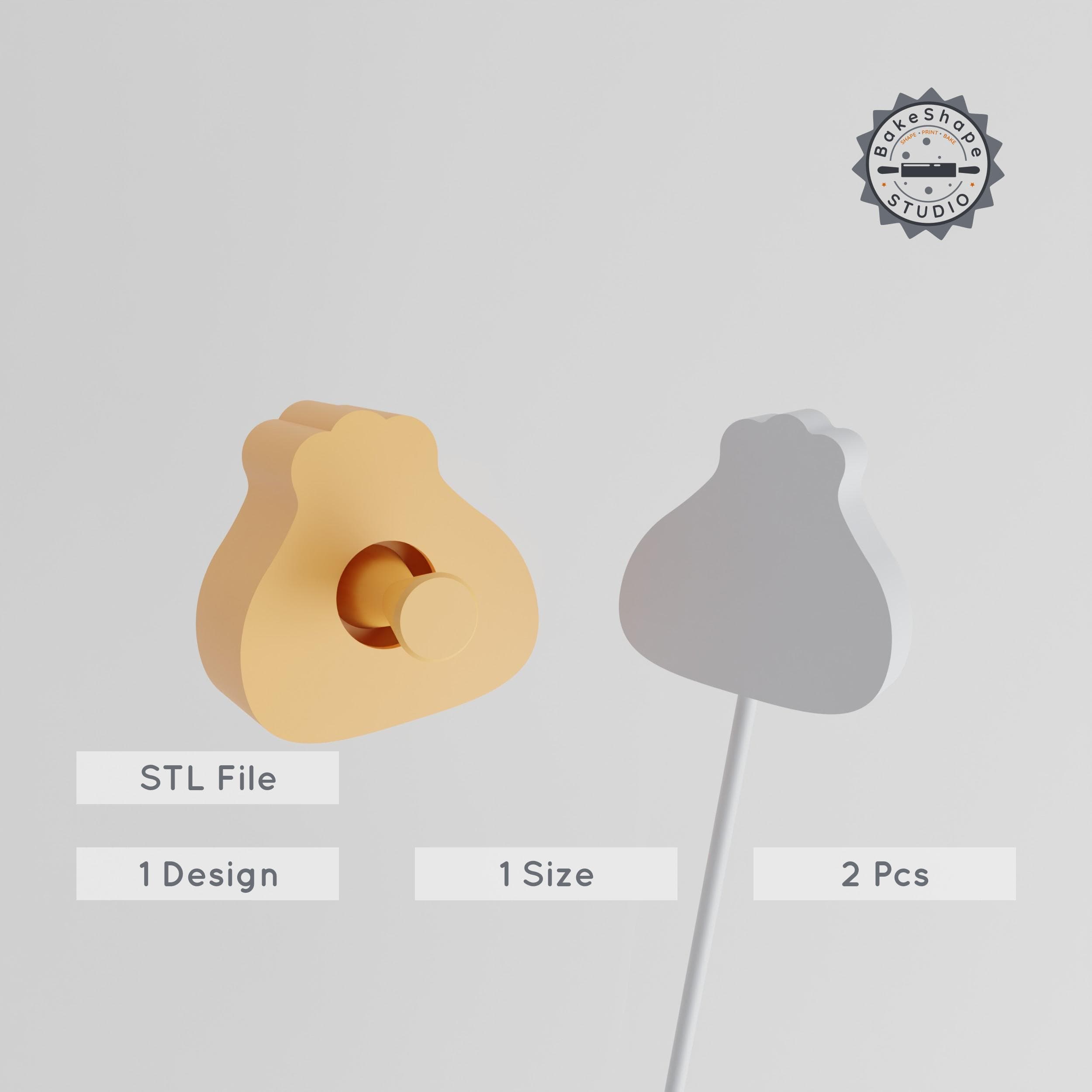 Dumpling Cake Pop Mold, Asian Cuisine Inspired, Yum Cha Treat Design, 2-Piece Set STL PRODUCT_2215 3d model