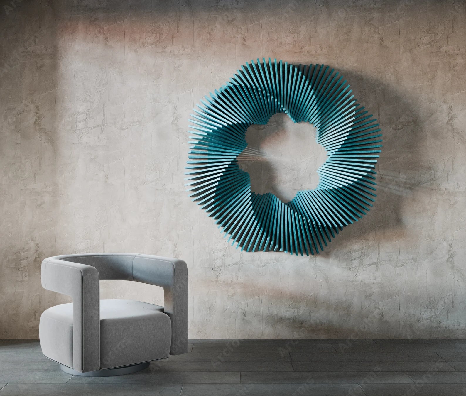 Sunny Wall Sculpture Model 3D Print Model 3d model