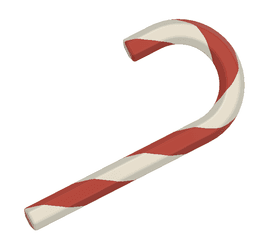 Candy Cane Decoration 3d model