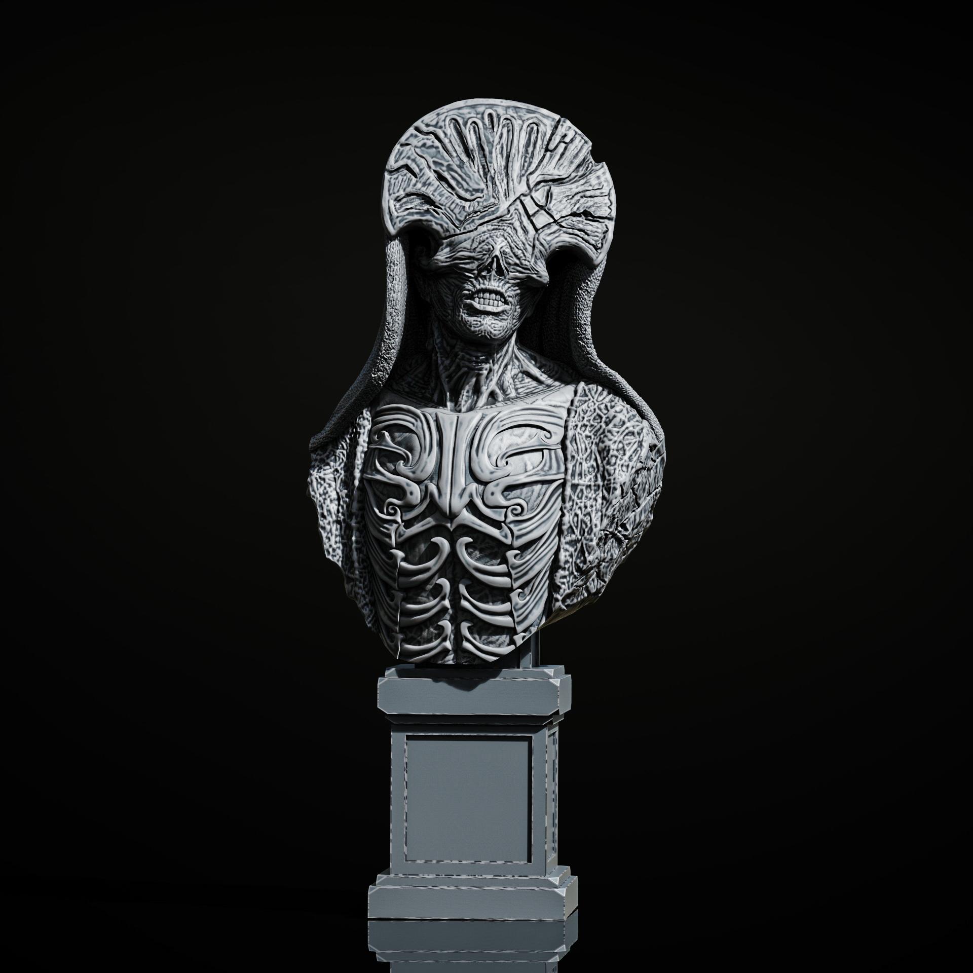 Angel of Death bust (Pre-Supported) 3d model