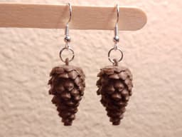 Pine Cone Earrings 3d model