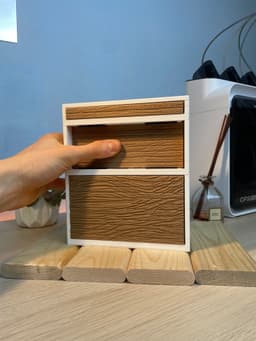 Push Push drawer, wooden texture, 3 sizes 3d model