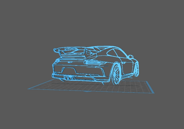 Porsche - 911 GT3 modele 991 Wall Art 3d model