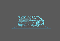 Porsche - 911 GT3 modele 991 Wall Art 3d model