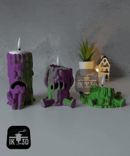 The Secret Life of Candles Set of 3 / No Supports 3d model