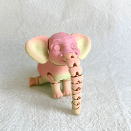 Cute Articulated Elephant 3d model