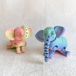 Cute Articulated Elephant 3d model
