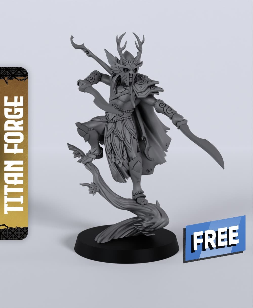 Chieftain - With Free Dragon - 5e DnD Inspired for RPG and Wargamers 3d model