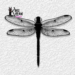dragonfly wall art garden insect decor 3d model