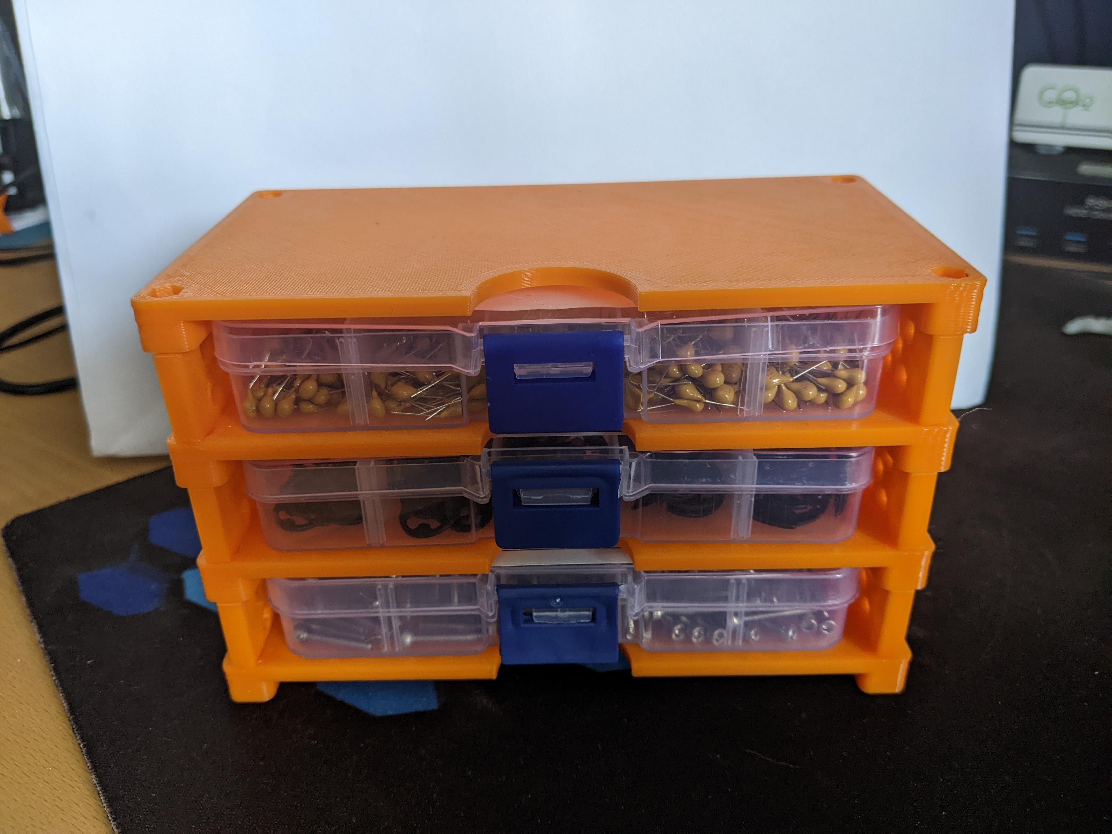 Small Plastic Parts container storage rack 3d model