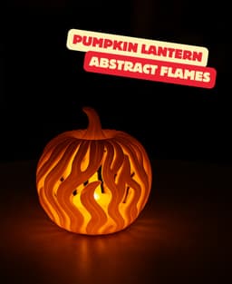 PUMPKIN LANTERN - ABSTRACT FLAMES / AUTUMN DECOR / HALLOWEEN DECOR 3d model