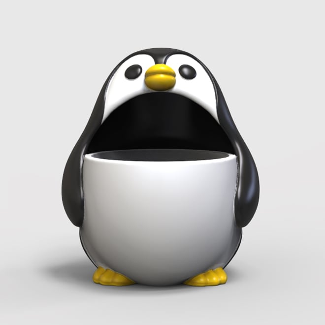 PENGUIN MINI POT 3d model