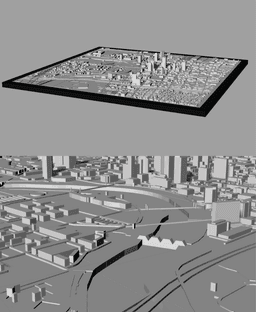 COLUMBUS, Skyline, 3D map 3d model