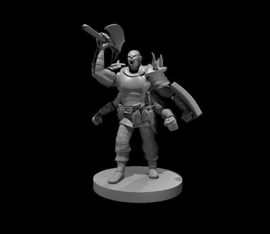 Half Orc Four Armed Barbarian 3d model