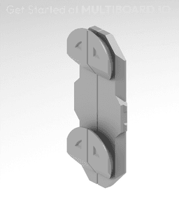 OO Half Fix Point - Legacy OXO Lite Rail Pop-In 3d model