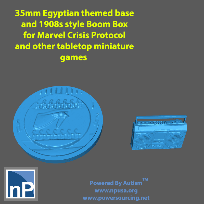 Marvel Crisis Protocol Base and Boom Box 3d model
