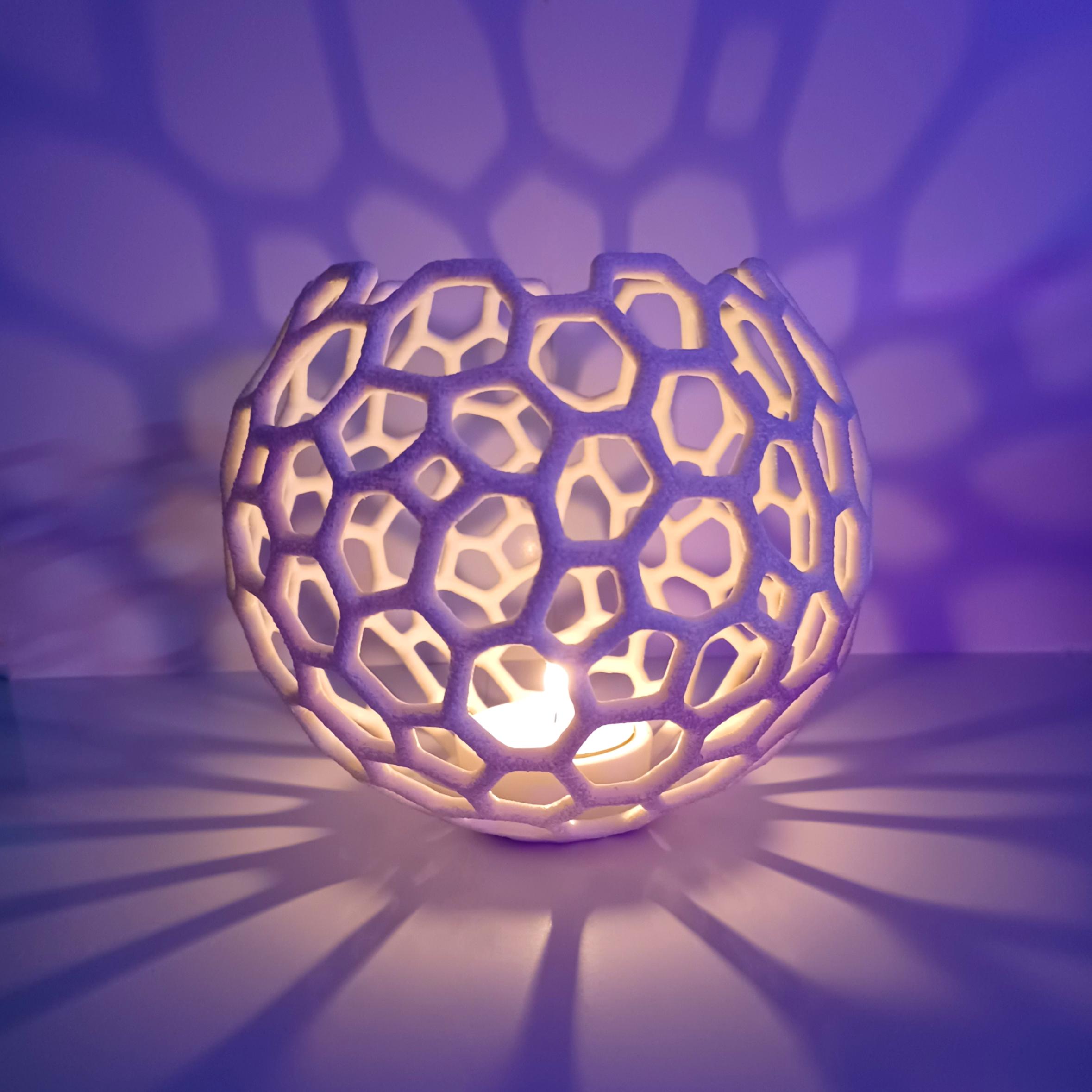 Voronoi Sphere Candle Holder. 3d model