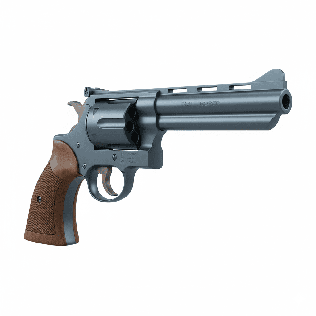 Colt Trooper Duty Revolver Handgun 3d model