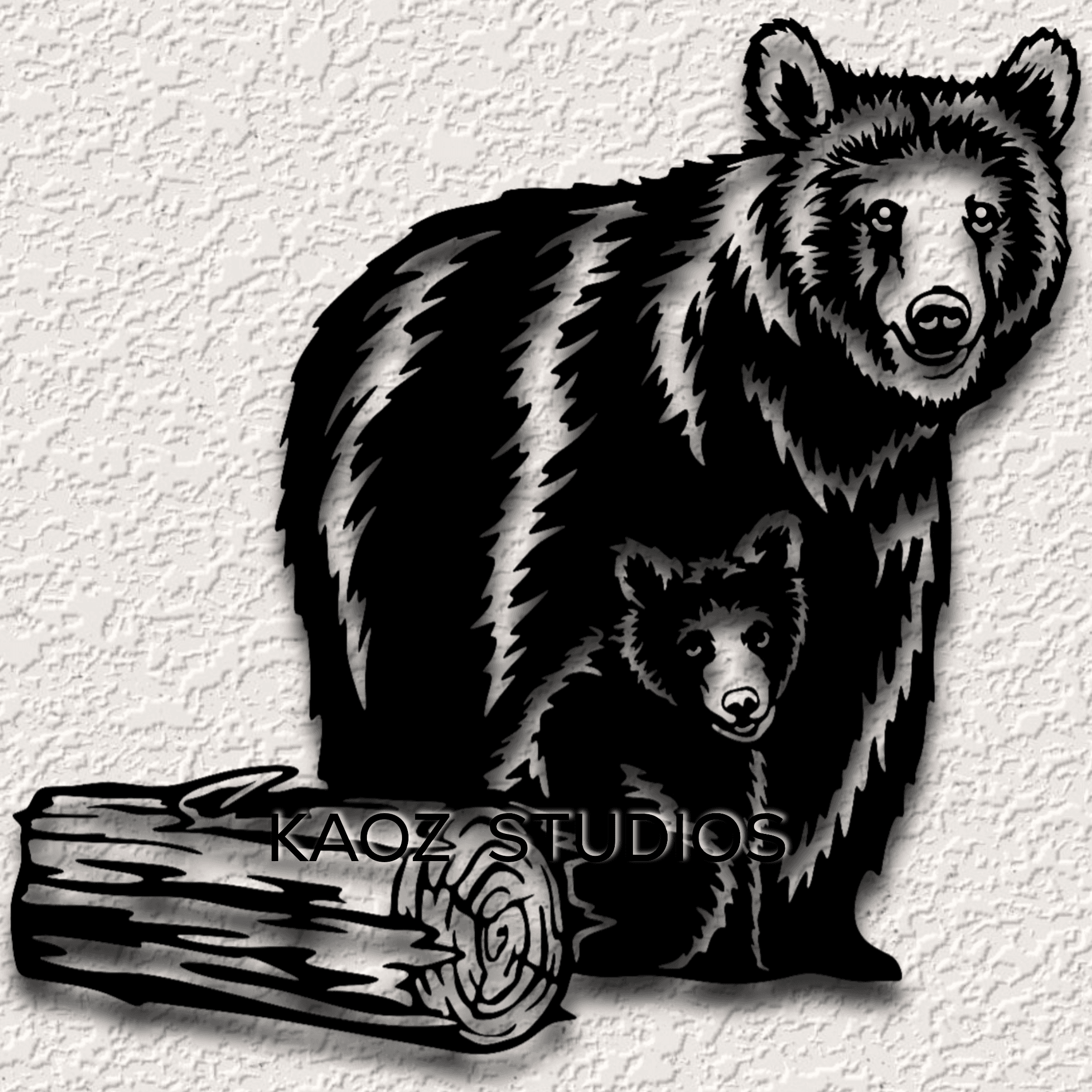 bear wall art cub wall decor bears decoration woodland 3d model