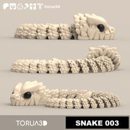 Articulated Snake 003 - Print in place - No supports - 3mf - STL 3d model