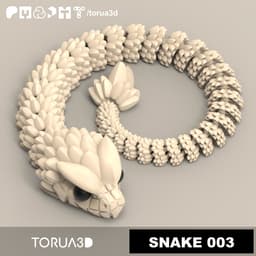 Articulated Snake 003 - Print in place - No supports - 3mf - STL 3d model