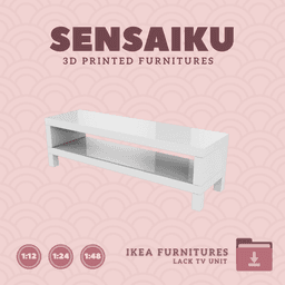 Miniature Replica 03. LACK TV Unit for Miniature Dollhouse IKEA 3D - IKEA 3D Print (1:12,24,48) 3d model