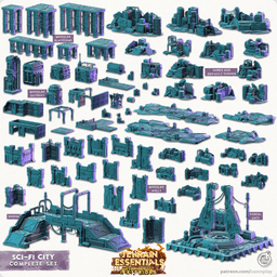 Scifi City (Pre-Supported) 3d model
