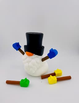 Snowman Gnome Set 3d model