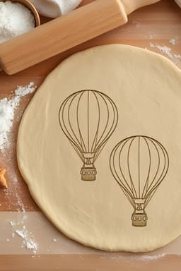 Hot Air Balloon Cookie Cutter, Biscuit Cutter 3d model