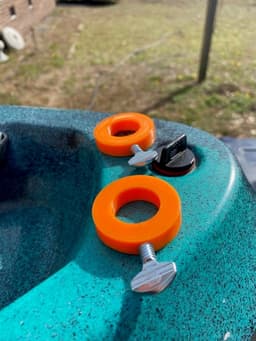 YakGear stake out pole Collars. 3d model