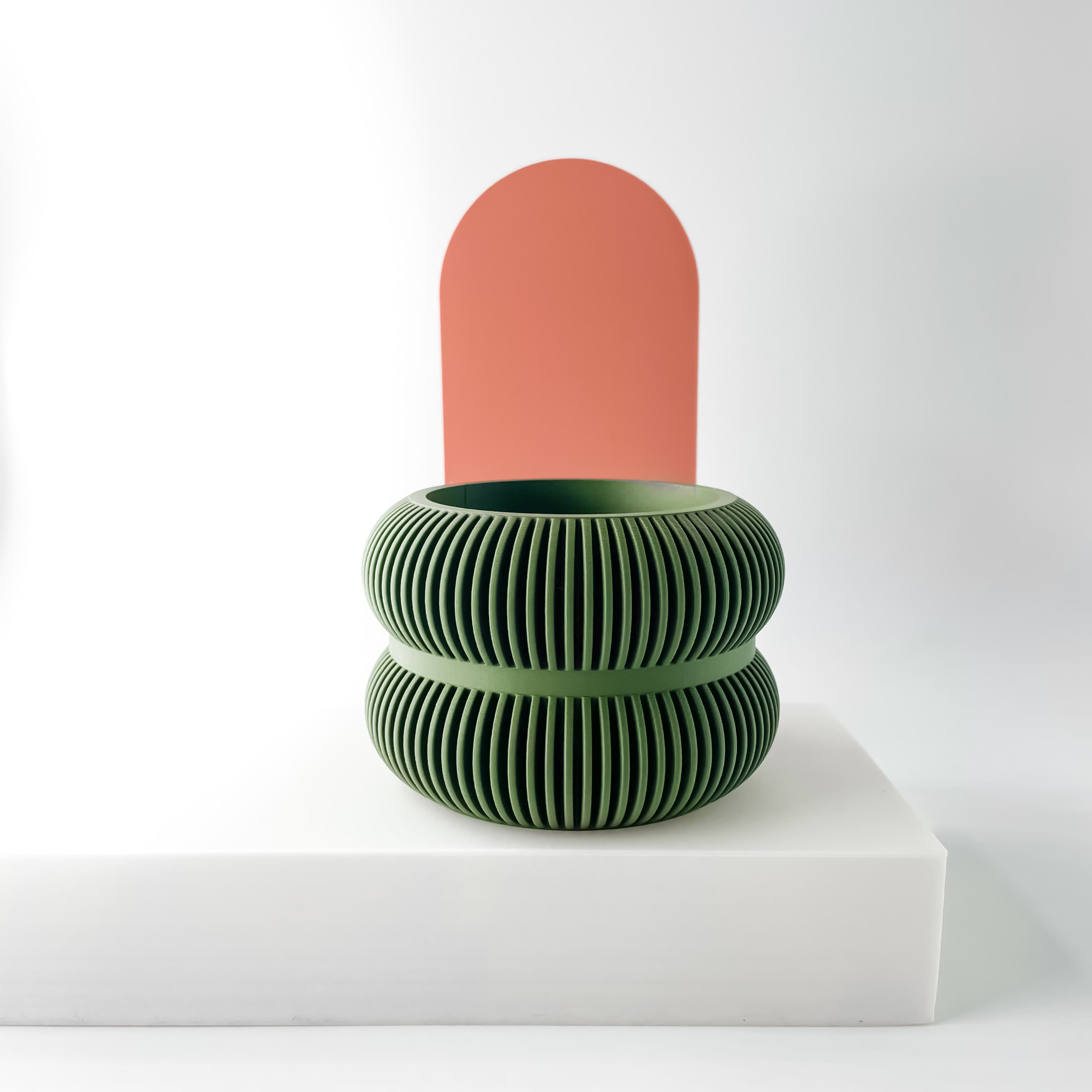 The Fulix Planter Pot with Drainage Tray & Stand | Modern and Unique Home Decor for Plants 3d model