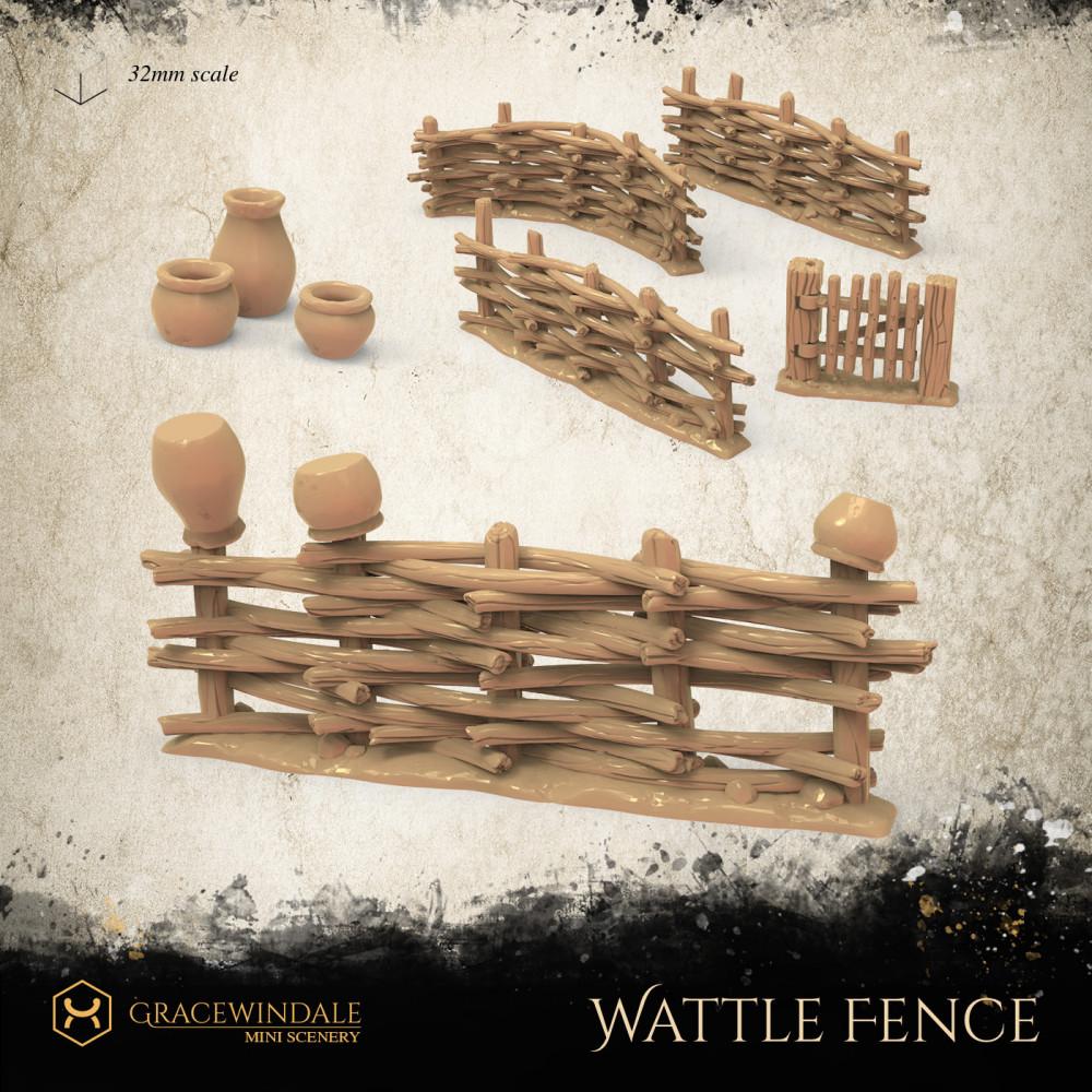 Wattle Fence 3d model