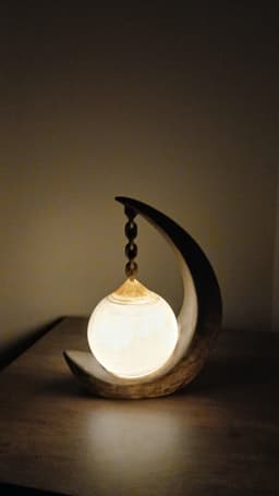 Crescent Moon Hanging Orb Lamp 3d model