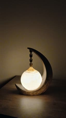 Crescent Moon Hanging Orb Lamp 3d model