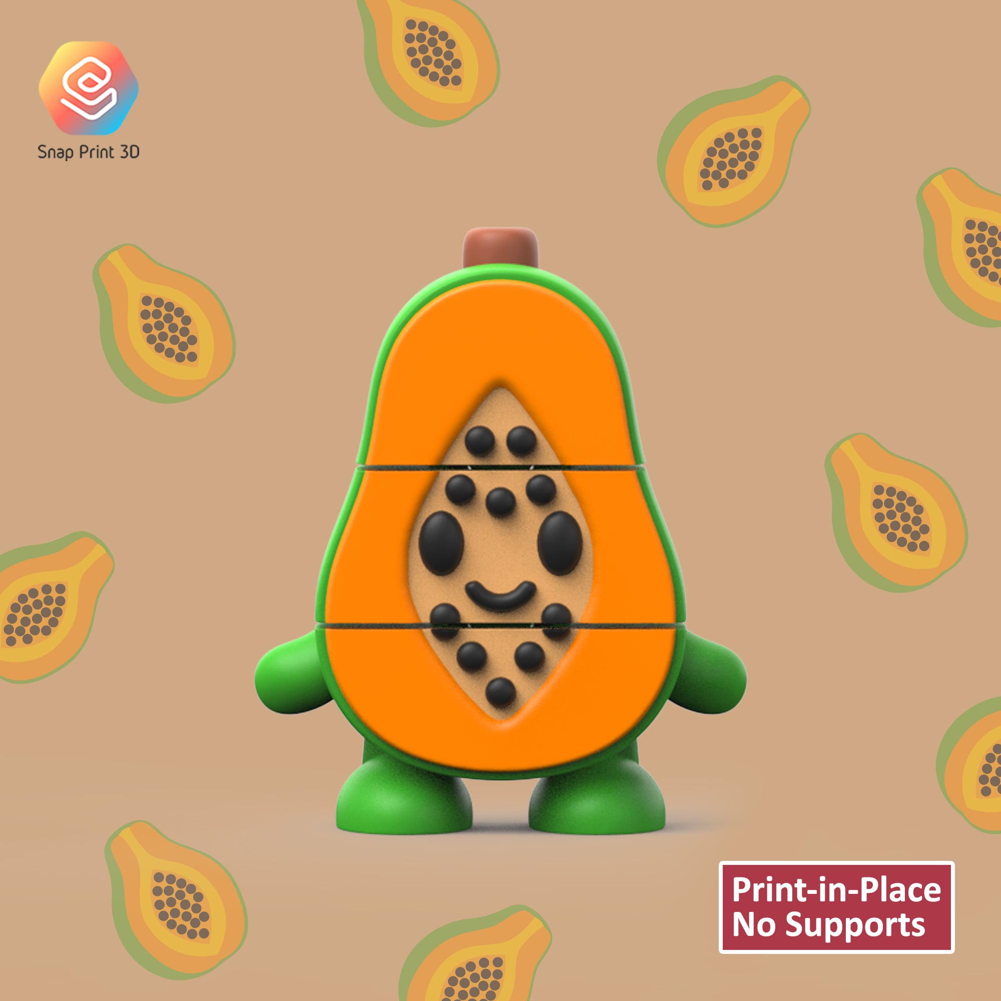 Flexi Papaya 3d model