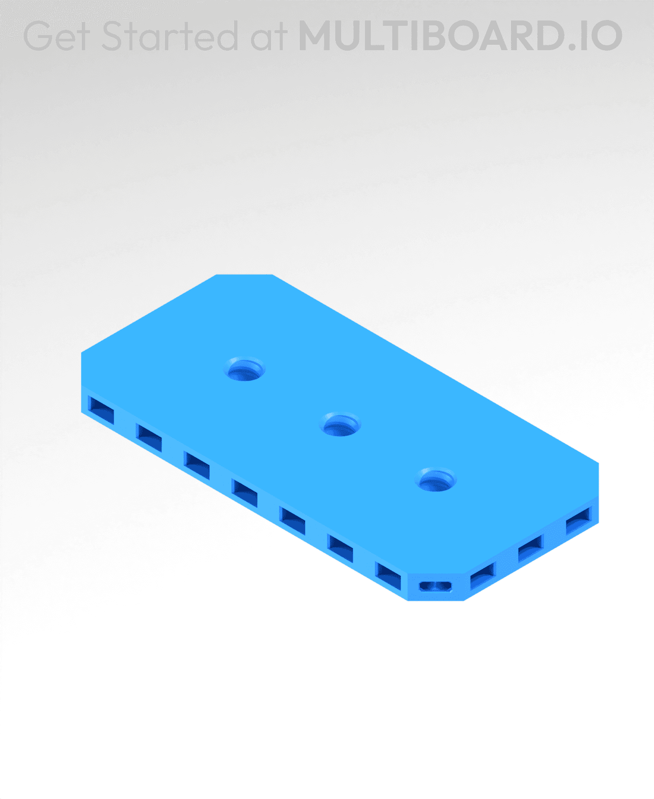 2x4 MU - Small Thread MU - MultiBoard Plate 3d model