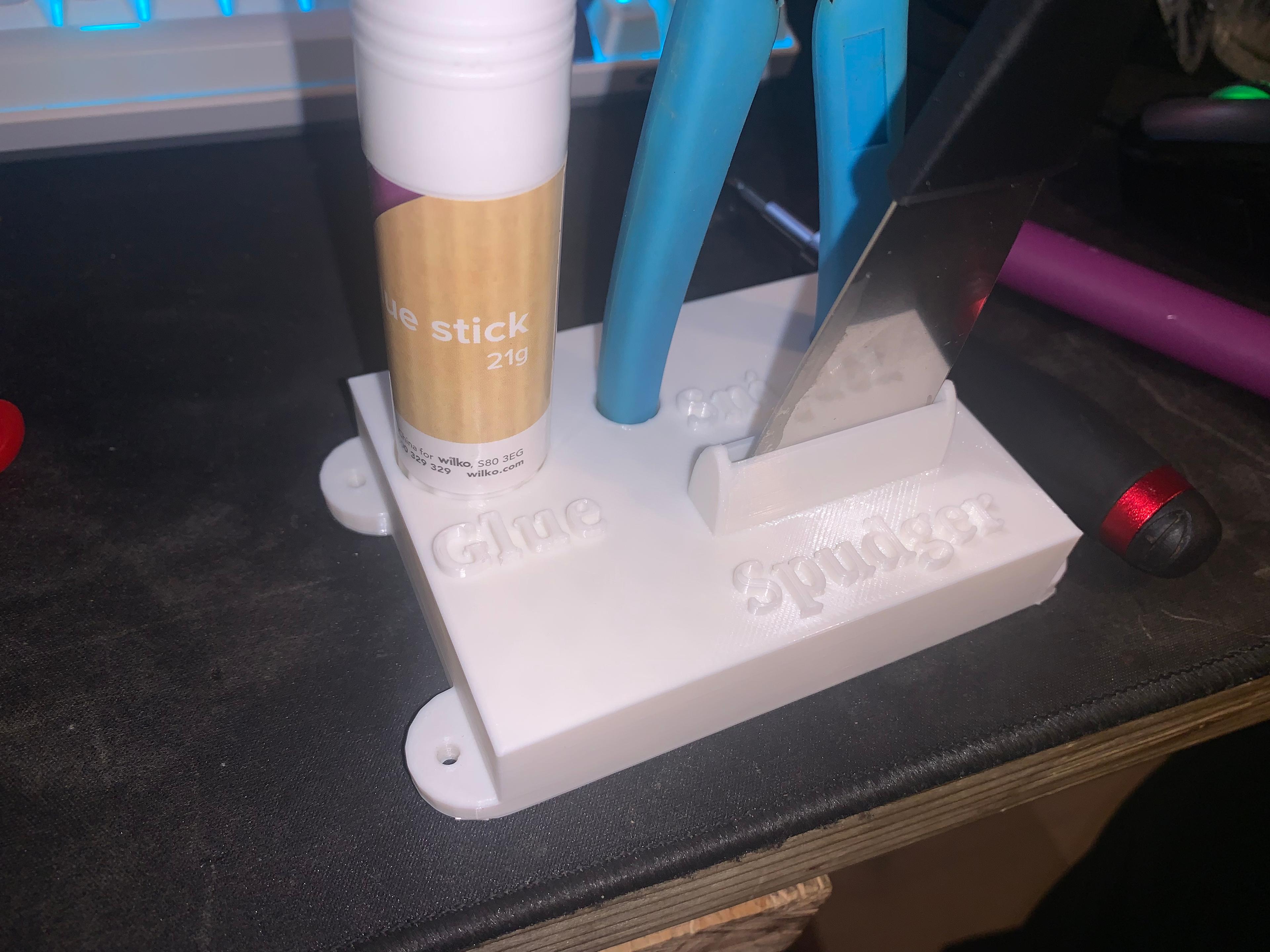 Snips, glue stick and spudger holder 3d model