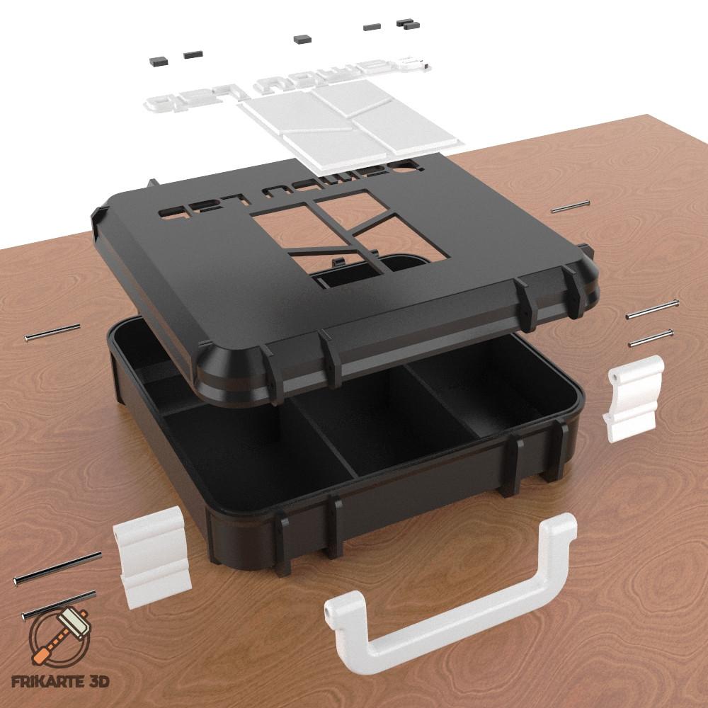 Bambu Lab Box Multipart with Flipped Logo 3d model