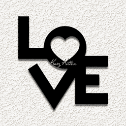 love sign wall art home decor 3d model