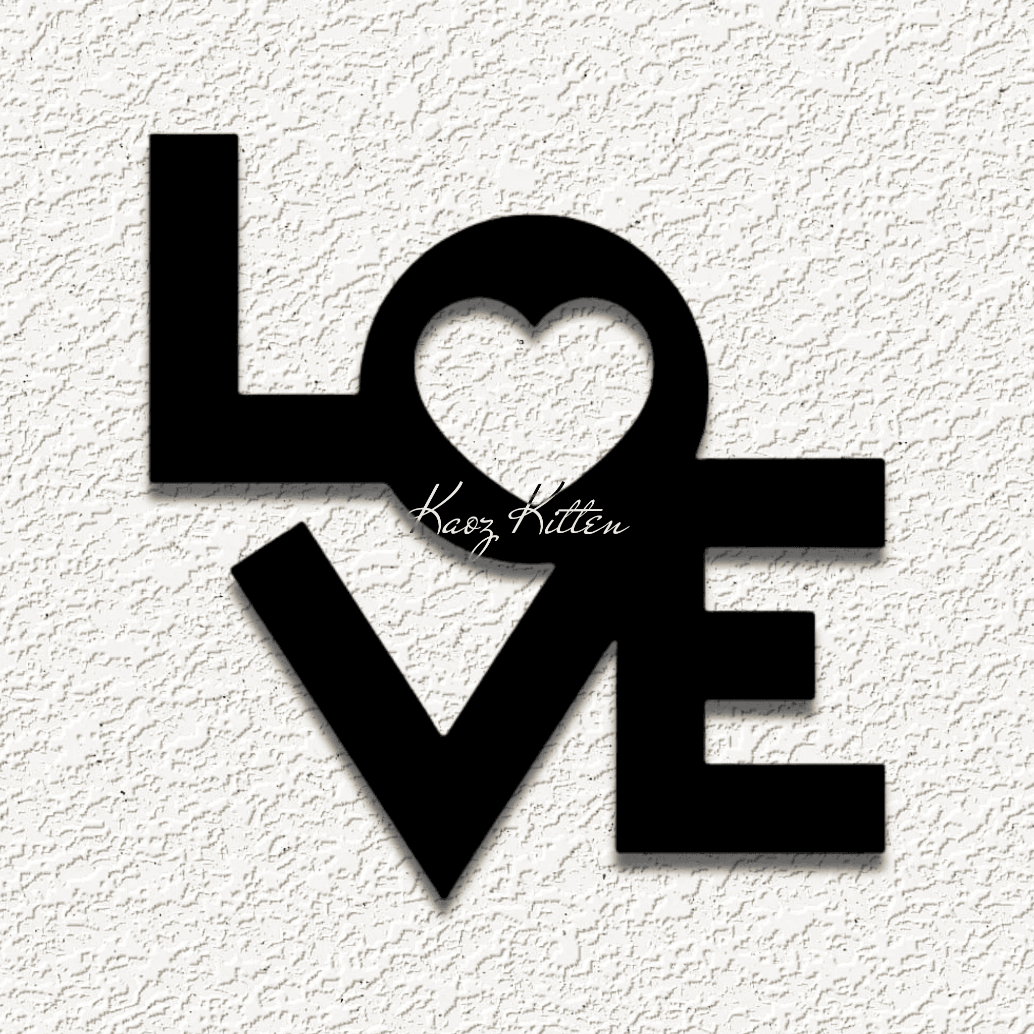 love sign wall art home decor 3d model